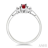 OVAL SHAPE GEMSTONE & DIAMOND RING