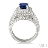 GEMSTONE & DIAMOND RING