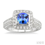 GEMSTONE & DIAMOND RING