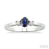 OVAL SHAPE GEMSTONE & DIAMOND RING