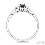 OVAL SHAPE GEMSTONE & DIAMOND RING