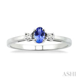 OVAL SHAPE GEMSTONE & DIAMOND RING