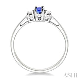 OVAL SHAPE GEMSTONE & DIAMOND RING