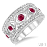 GEMSTONE & DIAMOND BAND
