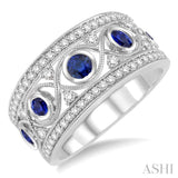 GEMSTONE & DIAMOND BAND