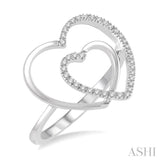 DOUBLE HEART SHAPE DIAMOND RING