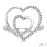 DOUBLE HEART SHAPE DIAMOND RING