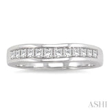 CHANNEL SET DIAMOND CURVED WEDDING BAND
