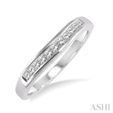 CHANNEL SET DIAMOND CURVED WEDDING BAND