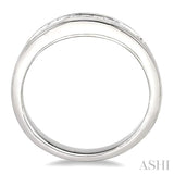 CHANNEL SET DIAMOND CURVED WEDDING BAND