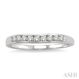 CHANNEL SET DIAMOND CURVED WEDDING BAND