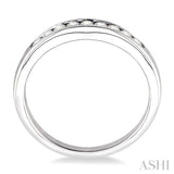 CHANNEL SET DIAMOND CURVED WEDDING BAND