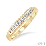 CHANNEL SET DIAMOND CURVED WEDDING BAND