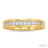 CHANNEL SET DIAMOND CURVED WEDDING BAND