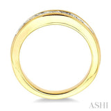 CHANNEL SET DIAMOND CURVED WEDDING BAND