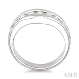 CHANNEL SET DIAMOND CURVED WEDDING BAND