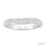 CHANNEL SET DIAMOND CURVED WEDDING BAND
