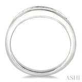 CHANNEL SET DIAMOND CURVED WEDDING BAND