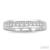 CHANNEL SET DIAMOND CURVED WEDDING BAND