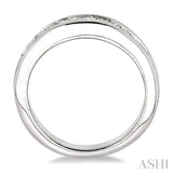 CHANNEL SET DIAMOND CURVED WEDDING BAND