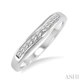 CHANNEL SET DIAMOND CURVED WEDDING BAND