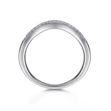 14K White Gold Wedding Band WB11721O4W44JJ