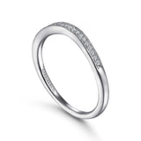 14K White Gold Wedding Band WB11721O4W44JJ