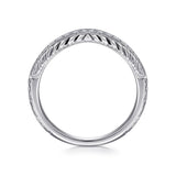 14K White Gold Wedding Band WB11865R4W44JJ