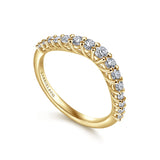 14K White Gold Wedding Band AN10959Y44JJ