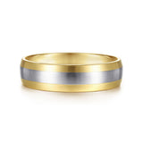 14K Yellow Gold, 14K White Gold Wedding Band MBM0131-60M4JJJ