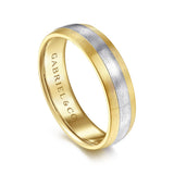 14K Yellow Gold, 14K White Gold Wedding Band MBM0131-60M4JJJ
