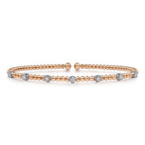 14K White Gold, 14K Rose Gold Bracelet BG4436-6T45JJ