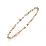 14K White Gold, 14K Rose Gold Bracelet BG4436-6T45JJ