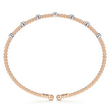 14K White Gold, 14K Rose Gold Bracelet BG4436-6T45JJ