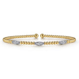 14K Yellow Gold, 14K White Gold Bracelet BG4437-6M45JJ