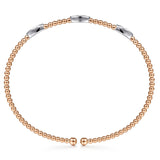 14K White Gold, 14K Rose Gold Bracelet BG4437-6T45JJ
