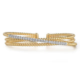 14K Yellow Gold, 14K White Gold Bracelet BG4802-6M45JJ