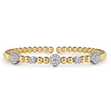 14K Yellow Gold, 14K White Gold Bracelet BG4967-6M45JJ