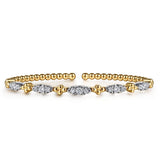14K Yellow Gold, 14K White Gold Bracelet BG5058-57M45JJ