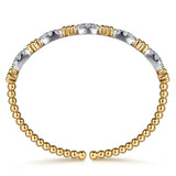 14K Yellow Gold, 14K White Gold Bracelet BG5058-57M45JJ