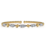 14K Yellow Gold, 14K White Gold Bracelet BG5058-6M45JJ