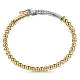 14K Yellow Gold, 14K White Gold Bracelet BG5081-6M45JJ