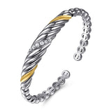 14K Yellow Gold, Sterling Silver (925) Bracelet BG5094-6MZJWS