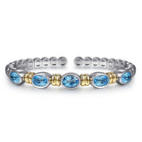 14K Yellow Gold, Sterling Silver (925) Bracelet BG5100-6MZJBT