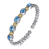 14K Yellow Gold, Sterling Silver (925) Bracelet BG5100-6MZJBT