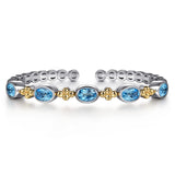 14K Yellow Gold, Sterling Silver (925) Bracelet BG5102-6MZJBT