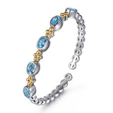 14K Yellow Gold, Sterling Silver (925) Bracelet BG5102-6MZJBT
