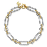 14K Yellow Gold, 14K White Gold Bracelet TB4906-75M45JJ