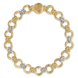 14K Yellow Gold, 14K White Gold Bracelet TB5061M45JJ