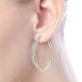 14K Yellow Gold, 14K White Gold Earring EG12898M45JJ